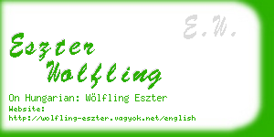 eszter wolfling business card